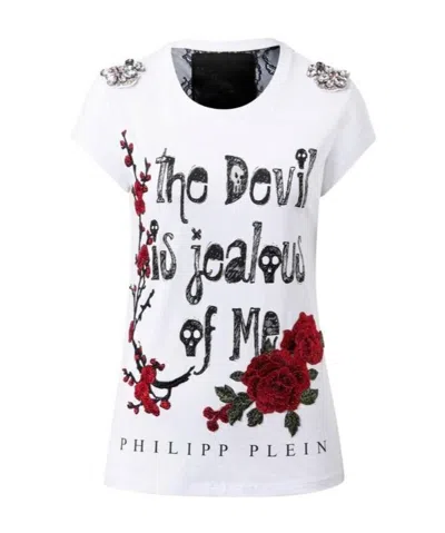 Philipp Plein Logo Details T-shirt In White