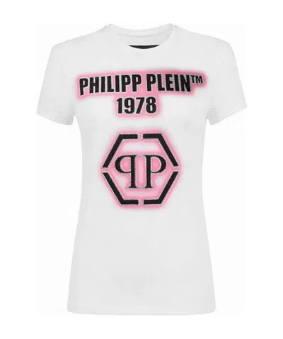 Philipp Plein Logo Details T-shirt In White