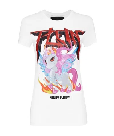 Philipp Plein Logo Details T-shirt In White