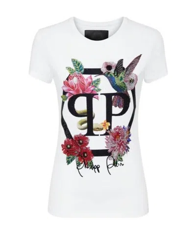 Philipp Plein Logo Details T-shirt In White