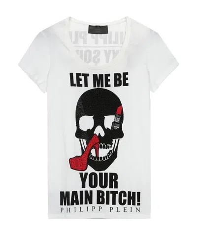 Philipp Plein Logo Details T-shirt In White