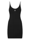 Philipp Plein Logo Dress In Schwarz