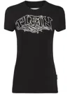 Philipp Plein Logo-embellished Cotton T-shirt In Black
