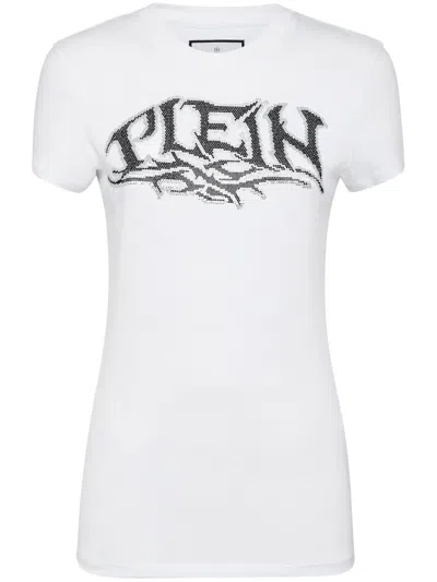 Philipp Plein Logo-print Cotton T-shirt In White