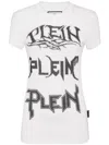 Philipp Plein Logo-embellished Cotton T-shirt In White