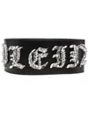 Philipp Plein Logo-embellished Leather Belt In Black