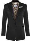 Philipp Plein Satin-weave Single-breasted Blazer In Black