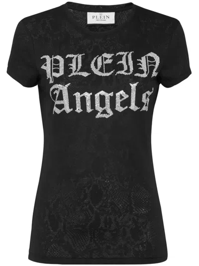 Philipp Plein Logo-embellished T-shirt In "02 Black"