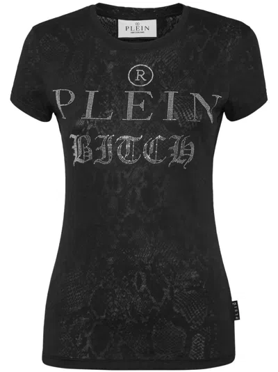 Philipp Plein Logo-embellished T-shirt In Black