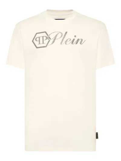 Philipp Plein Logo-embellished T-shirt In Neutral