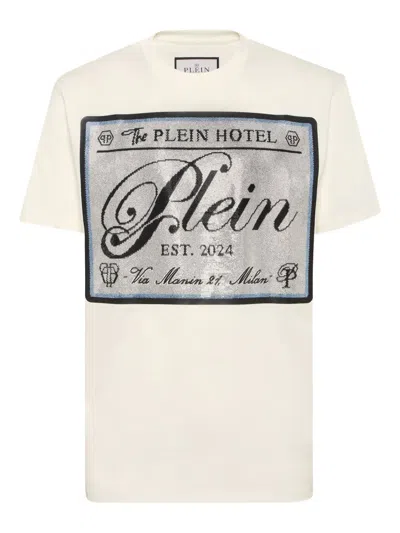 Philipp Plein Logo-embellished T-shirt In Neutral