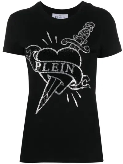 Philipp Plein T-shirt Mit Logo In Black