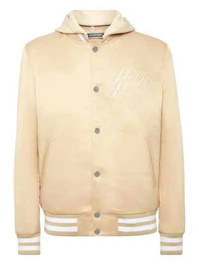 Philipp Plein Logo-embroidered Bomber Jacket