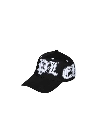 Philipp Plein Logo-embroidered Cotton Cap In Black