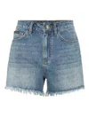 Philipp Plein Logo-embroidered Denim Shorts
