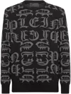 Philipp Plein Logo-intarsia Sweater In Black