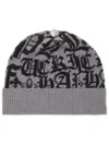Philipp Plein Logo-jacquard Wool Beanie In Grey