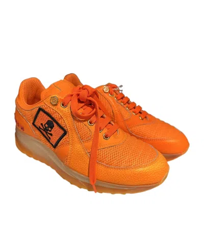 Philipp Plein Logo Lace-up Sneakers In Orange