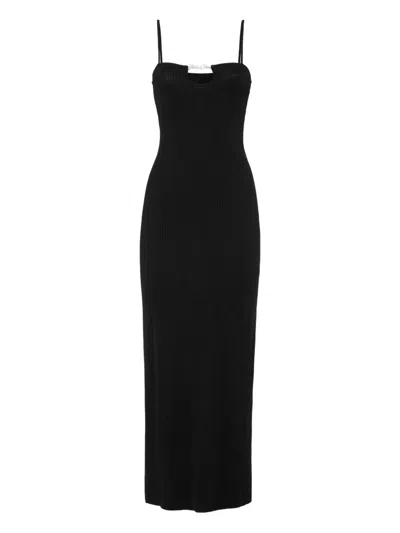 Philipp Plein Logo-lettering Midi Dress In Black