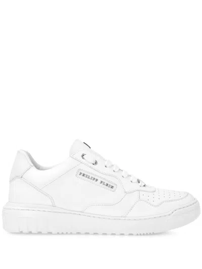 Philipp Plein Logo-lettering Sneakers In White