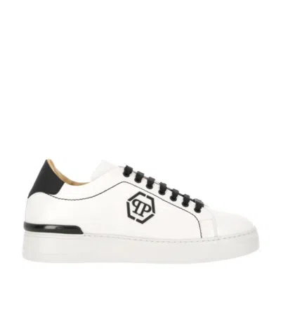 PHILIPP PLEIN LOGO LOW-CUT SKATE SHOES