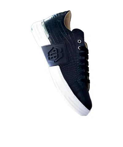Philipp Plein Logo Low-cut Sneakers In Black