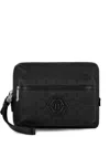 PHILIPP PLEIN LOGO-PATCH CLUTCH BAG
