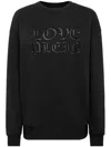 Philipp Plein Logo-patch Cotton Sweatshirt In Black