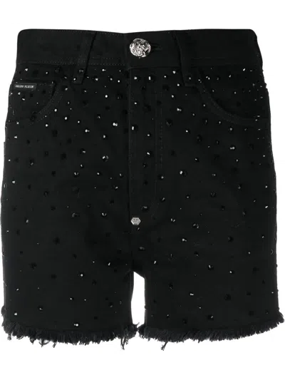 Philipp Plein Shorts Mit Kristallen In Black