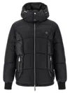 Philipp Plein Logo Patch Down Jacket Puffer Jackets Black In Black