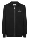 Philipp Plein Black Hoodie With Logo Print In Black