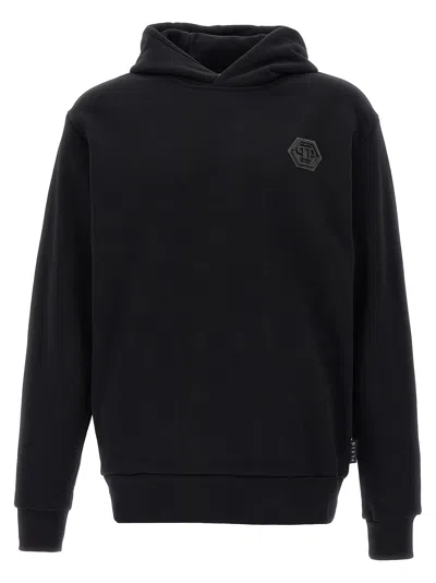 Philipp Plein Logo Patch Hoodie Sweatshirt Black