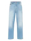 Philipp Plein Logo-patch Jeans In Blue