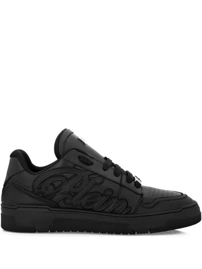 Philipp Plein Logo-patch Low-top Sneakers In Black