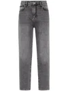 Philipp Plein Logo-patch Straight-leg Jeans In Grey