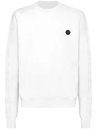 Philipp Plein Logo-patch Sweatshirt In White