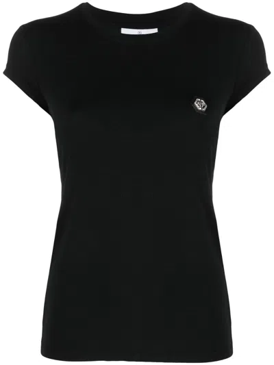 Philipp Plein Logo-patch T-shirt In Black