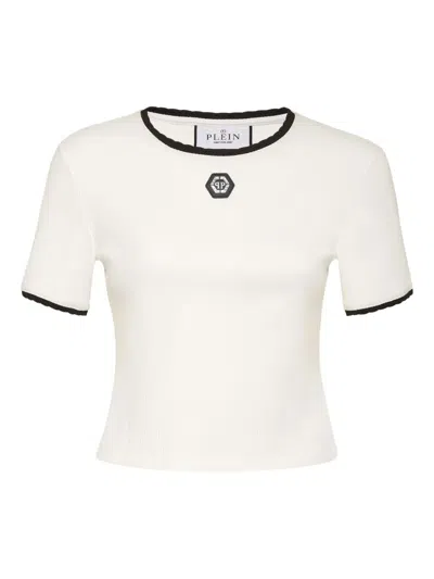 Philipp Plein Logo-patch T-shirt In White
