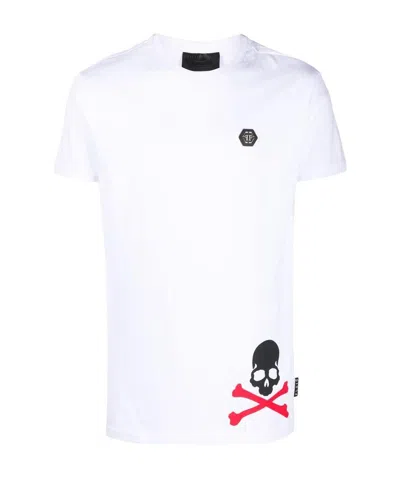 Philipp Plein Logo Patch T-shirt In White