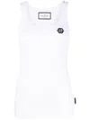 Philipp Plein Logo-patch Cotton T-shirt In White