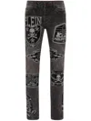 Philipp Plein Logo-patches Jeans In Grey