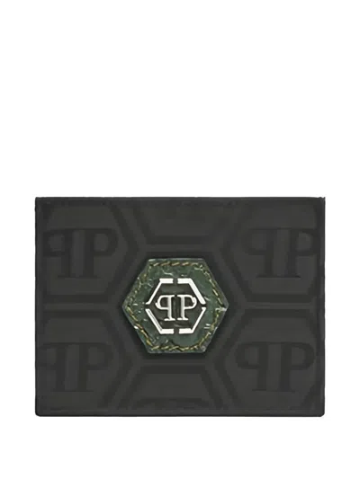 Philipp Plein Logo-pattern Wallet In Black