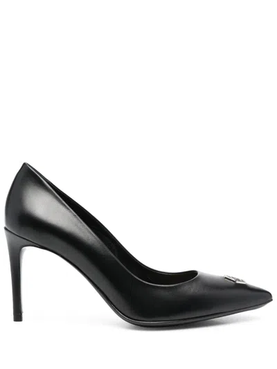 Philipp Plein Logo-plaque 80mm Pumps In Black