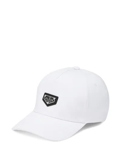 Philipp Plein Logo-plaque Baseball Cap In White