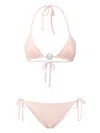 Philipp Plein Logo-plaque Bikini Set In Pink