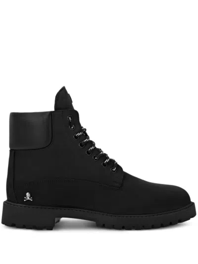 Philipp Plein Logo-plaque Boots In Black