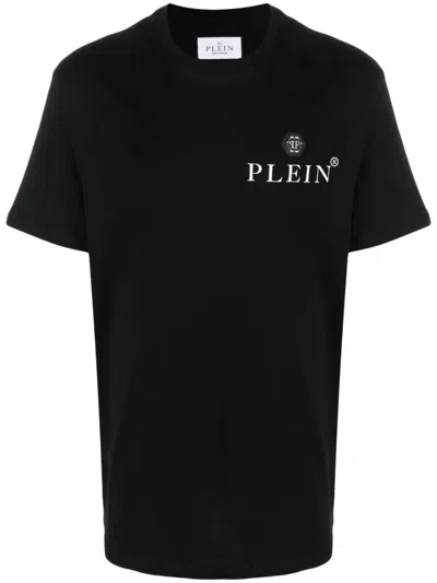 PHILIPP PLEIN PHILIPP PLEIN LOGO-PLAQUE COTTON T-SHIRT