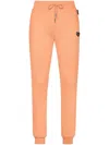 Philipp Plein Jogging Trousers Iconic Plein In "37 Salmon"