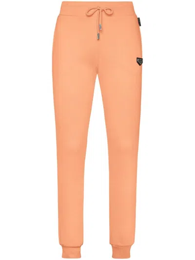 PHILIPP PLEIN LOGO-PLAQUE COTTON TRACK PANTS