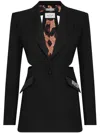 Philipp Plein Logo-plaque Cut-out Blazer In Black